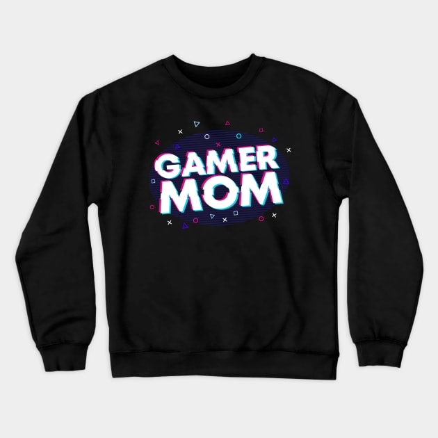 Glitch Gamer Mom Crewneck Sweatshirt by zeno27